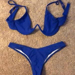 Plunge Blue Bikini
